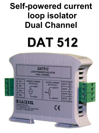 Bộ cách ly tín hiệu 4-20mA 2 kênh DAT 512