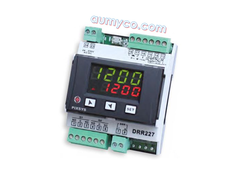 Bộ điều khiển tín hiệu nhiệt độ PID DRR227 Pixsys 100% made in Italy, giá tốt