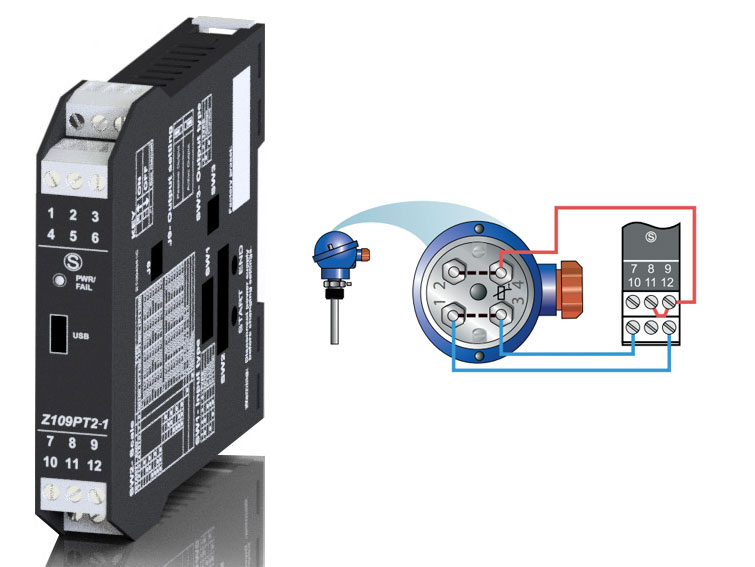 Bộ chuyển đổi tín hiệu nhiệt độ Z109PT2-1