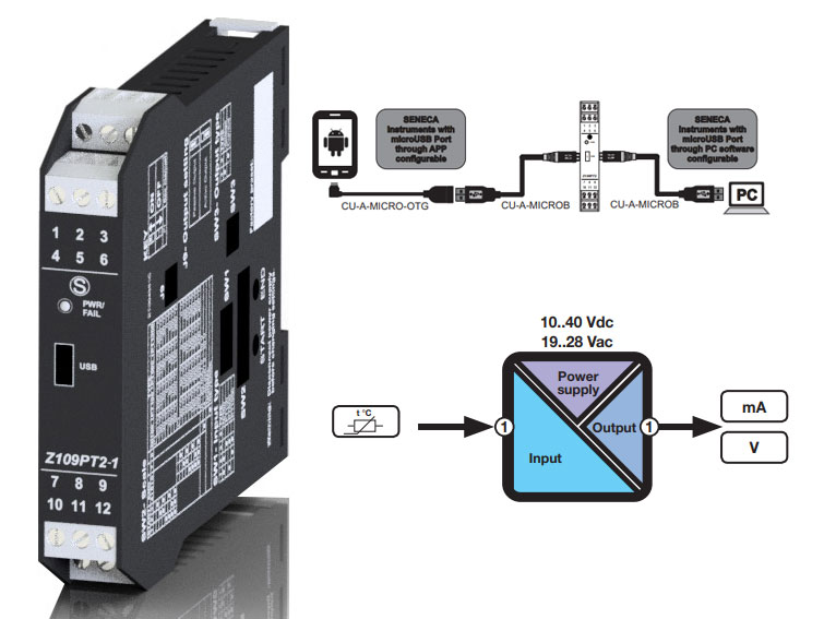 Bộ chuyển đổi tín hiệu nhiệt độ Z109PT2-1