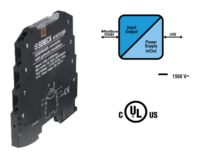 Bộ chuyển đổi tín hiệu RS485 sang USB Seneca K107USB