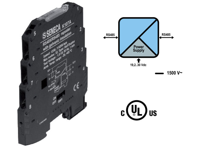 Bộ khuếch đại nối tiếp RS485 Seneca K107A