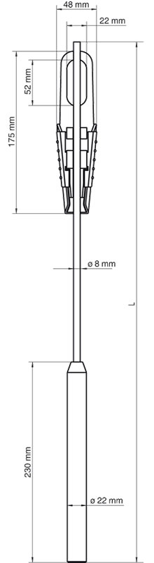 Kích thước cảm biến đo mức thủy tĩnh Vegawell S51