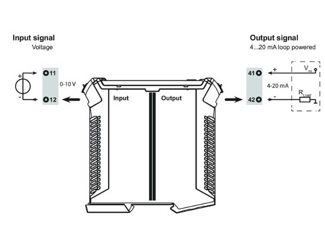 Bộ chuyển đổi 0-10V sang 4-20mA ACT20P-VI-CO-OLP-S