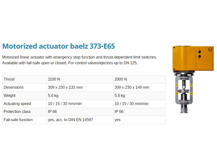 Thiết bị truyền động cho van Baelz 373-E65