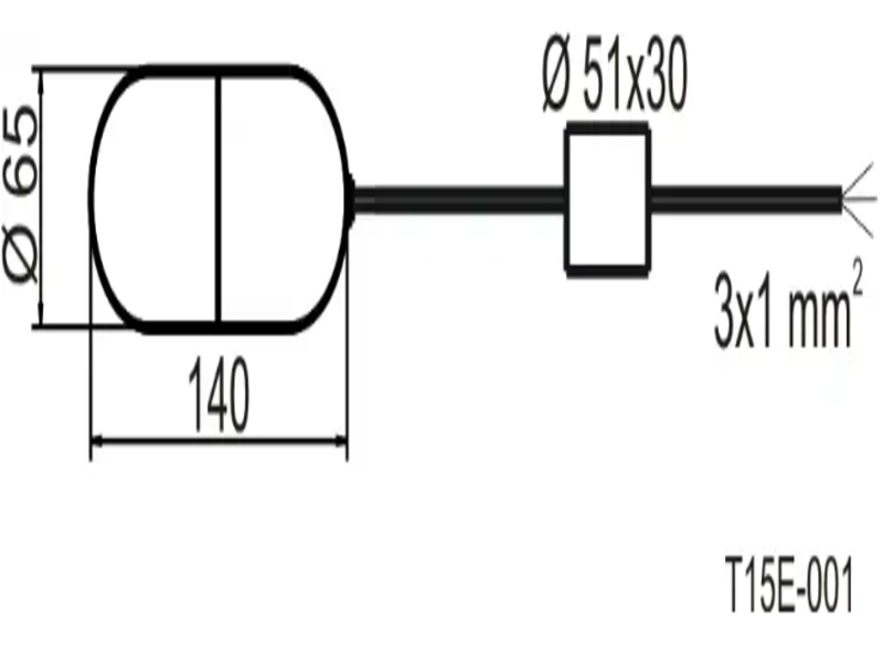 Bộ điều khiển chất lỏng dạng phao T-15E