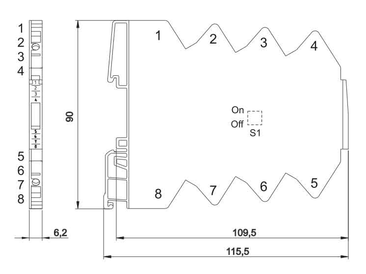 Bộ chuyển đổi CT dòng 0-5A sang 4-20mA