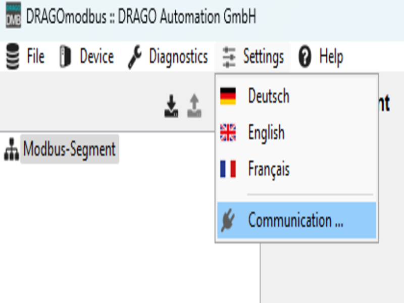 cài đặt thông số qua MODBUS