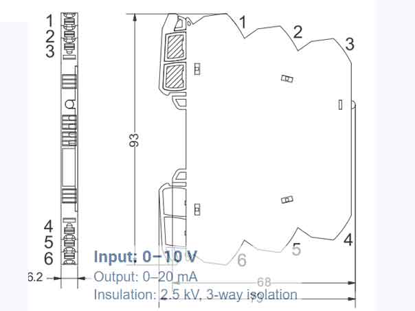 Bộ cách ly tín hiệu 0-10V LCIS-WAA-1530-62-PI