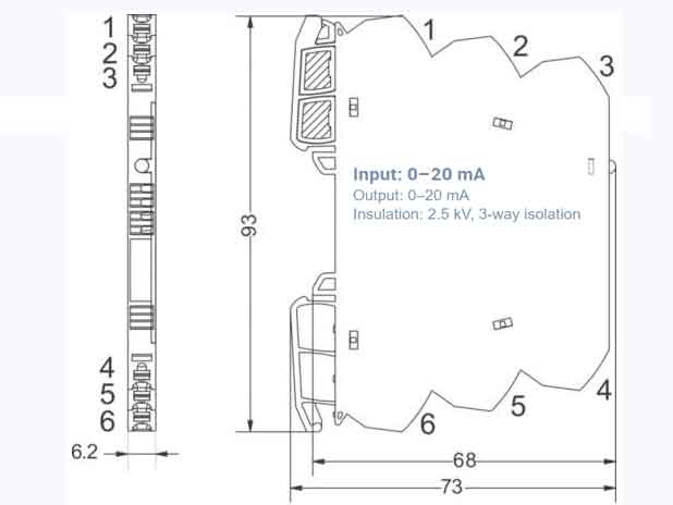 Bộ cách ly tín hiệu 0-20mA LCIS-WAA-1534-62-PI