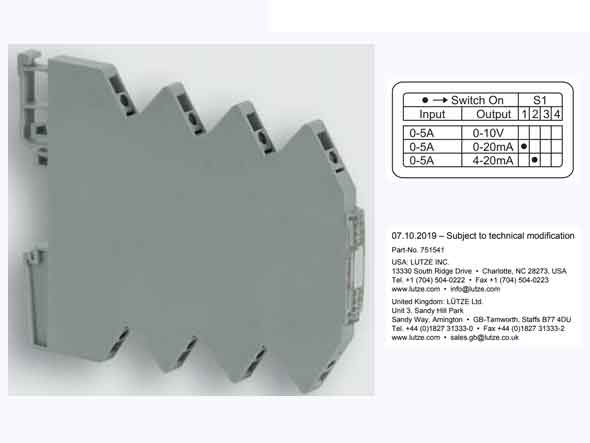 Bộ chuyển đổi tín hiệu 0-5A WAA 7-1541