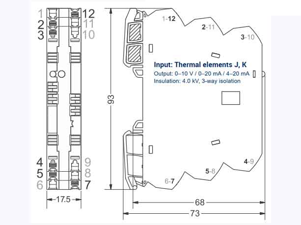 Bộ chuyển đổi nhiệt độ J và K sang 4-20mA