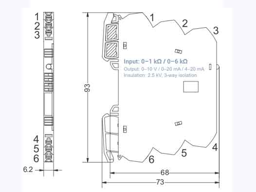 Bộ chuyển đổi tín hiệu biến trở sang 4-20mA LCIS-WRA-1557-62-PI