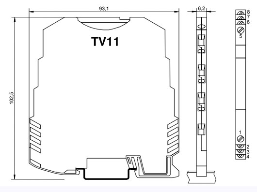 Bộ cách ly tín hiệu lưỡng cực TV11