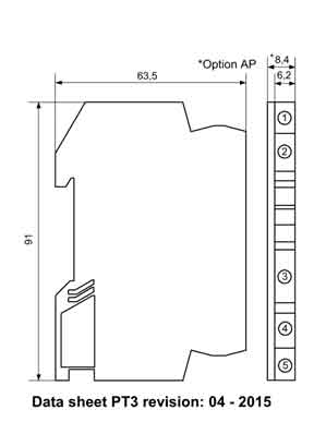 Bộ chuyển đổi tín hiệu PT100 sang 4-20mA PT3