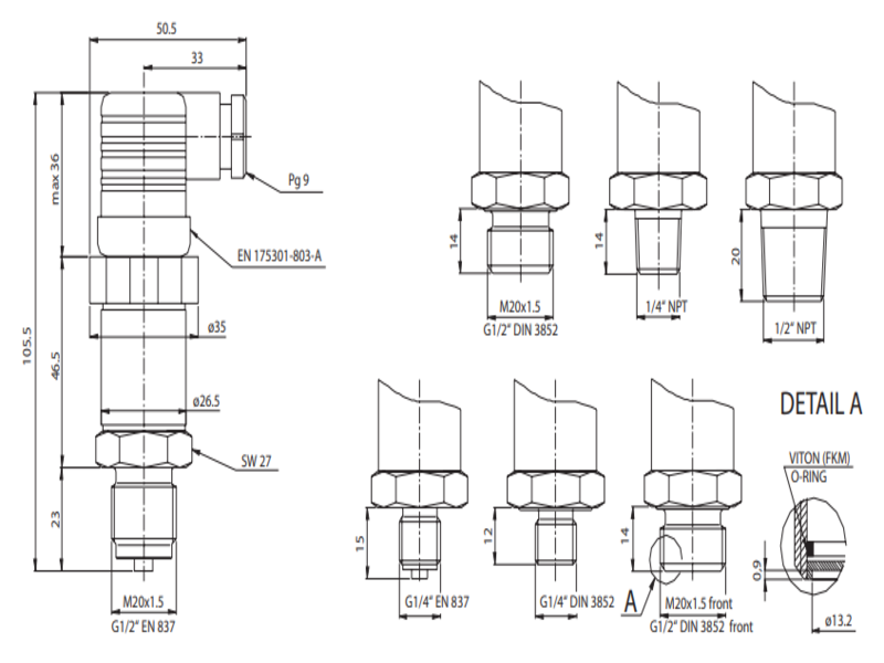Cảm biến áp suất JSP D2415 
