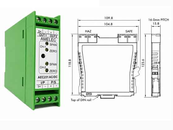 Bộ chia tín hiệu 4-20mA AEC231